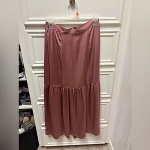 Topshop Elegant Pink Satin Skirt size 6